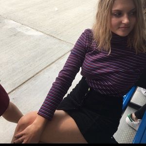 vintage striped turtleneck